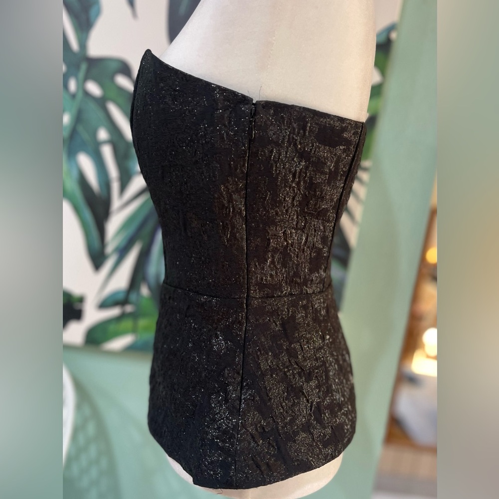 H&M Shimmering Black Strapless Top - Picture 3 of 7